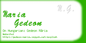 maria gedeon business card